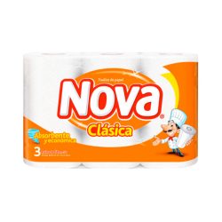 Toalla de Papel Nova Clasica 3 Rollos