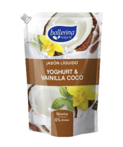Jabon Liquido Ballerina Doypack 750 ml Yogurt Vainilla Coco